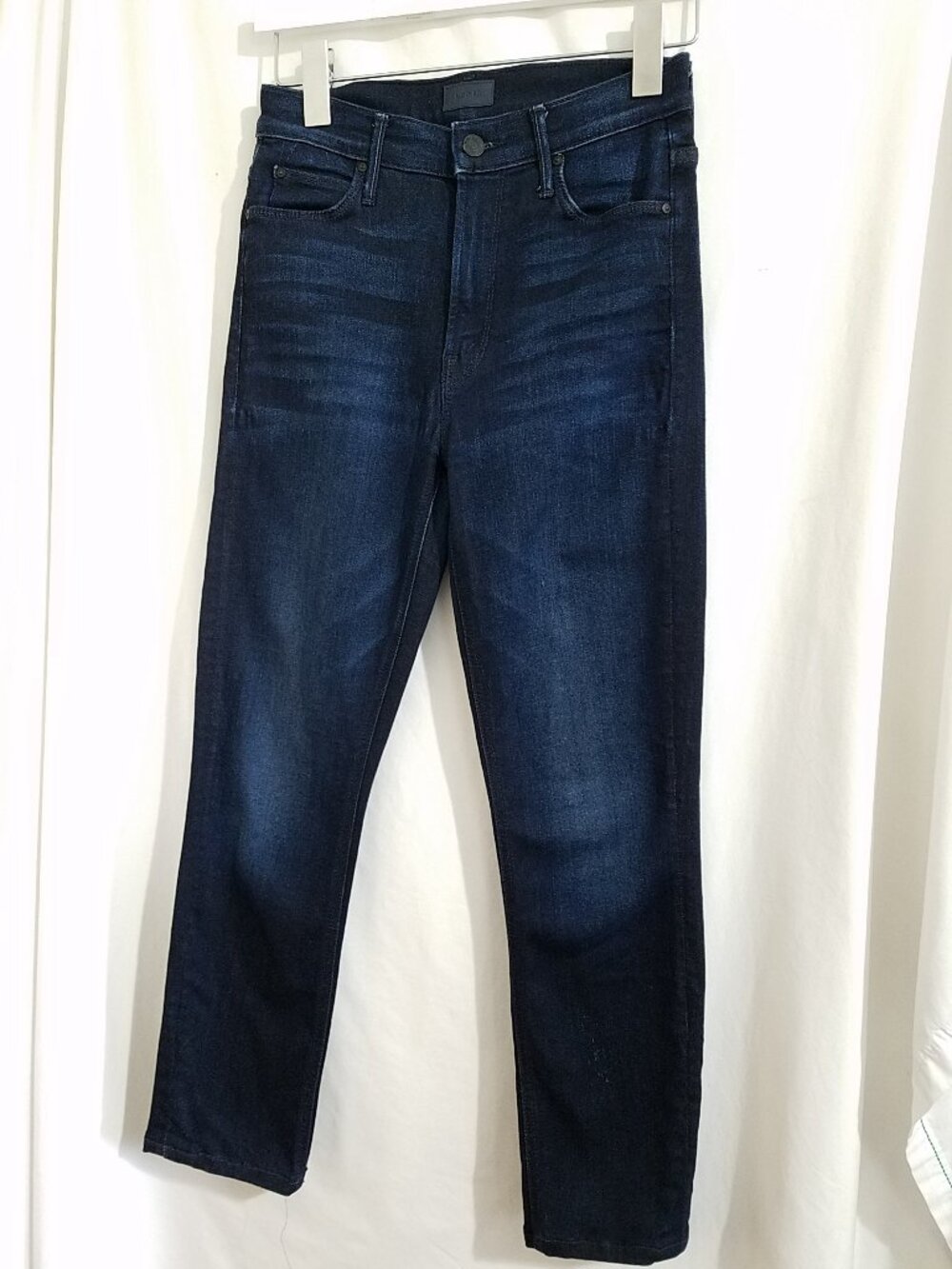 Mother Mid Rise Dazzler Jeans 26 Dark Wash Slimmed Hem